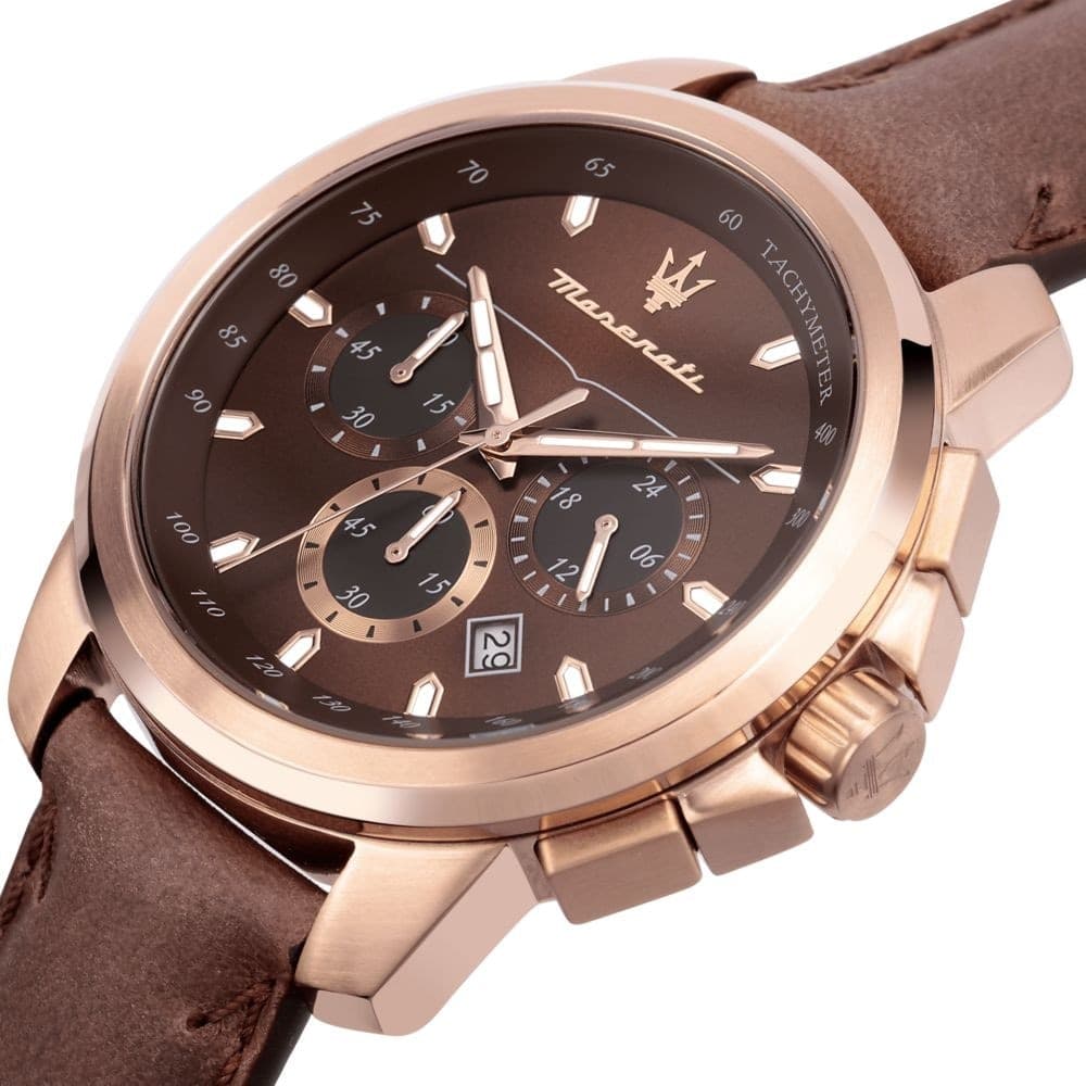 Orologio Maserati Successo Cronografo Marrone (R8871621004) - 2