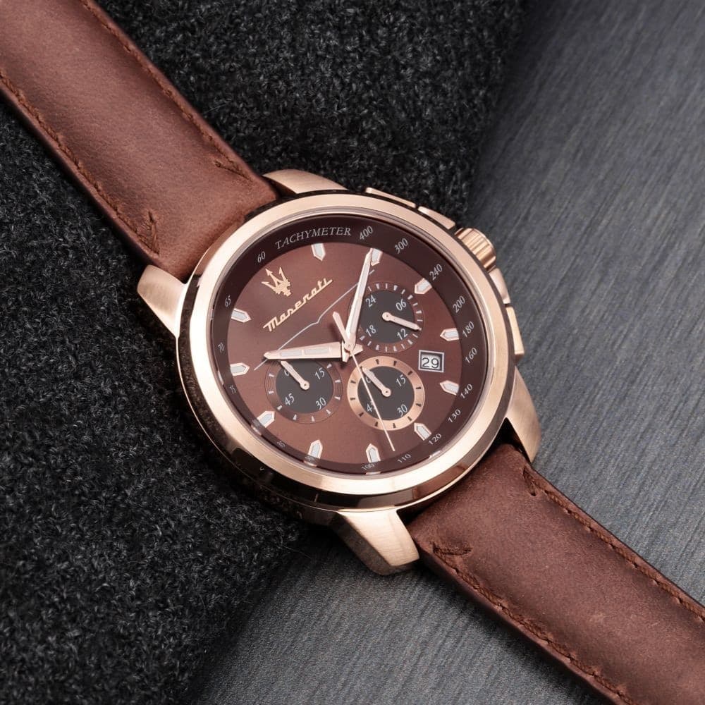 Orologio Maserati Successo Cronografo Marrone (R8871621004) - 6