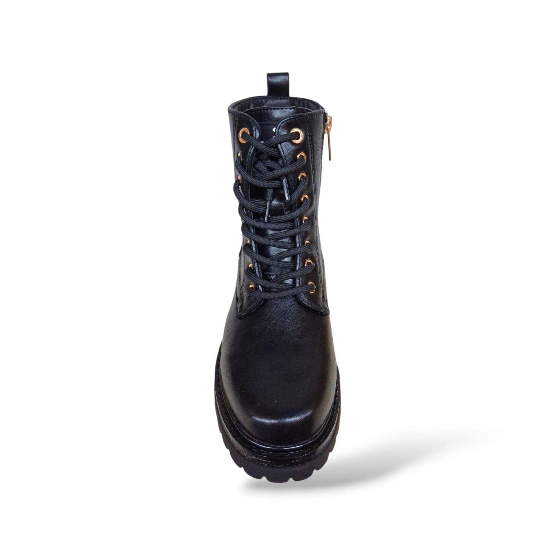 Xti Botin 154121 Anfibio Bambine Ragazze Nero | Pelle Opaca Lacci Zip Laterale Combat Urbano Grintoso Deciso Autentico Femminile Moda Contemporanea Scuola Uscite Versatile | Taglie 32-38 | Scarpetteria Gica - 4