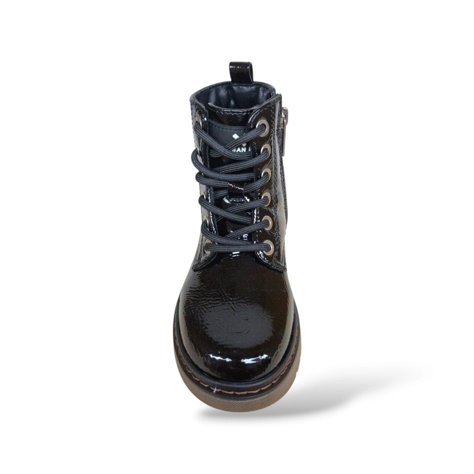Xti Botin 15404402 Anfibio Bambine Nero Vernice | Brillante Lucido Lacci Zip Laterale Combat Urbano Grintoso Monocromatico Assoluto Potente Moda Contemporanea Scuola | Taglie 25-31 | Scarpetteria Gica - 4