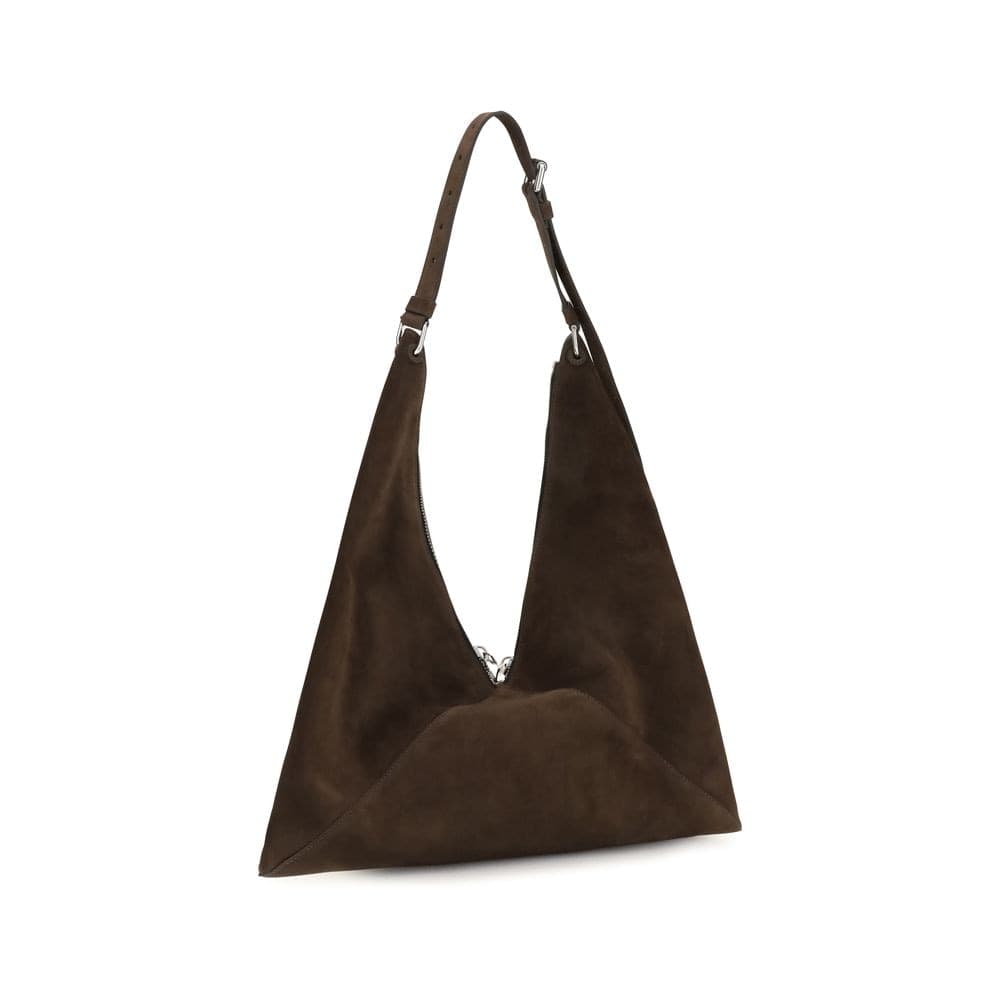 Moschino Brown Suede Leather Shoulder Bag - 3