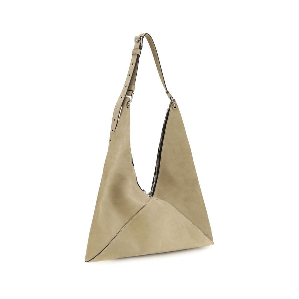 Moschino Beige Suede Leather Shoulder Bag - 2