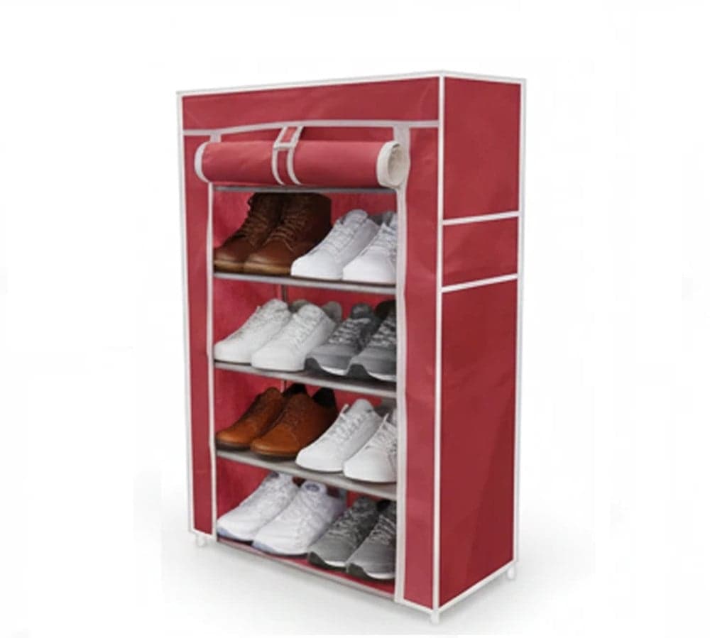 SCARPIERA A 4 RIPIANI ORGANIZZATORE PORTA SCARPE ARMADIO SALVASPAZIO RESISTENTE 69072 - 3