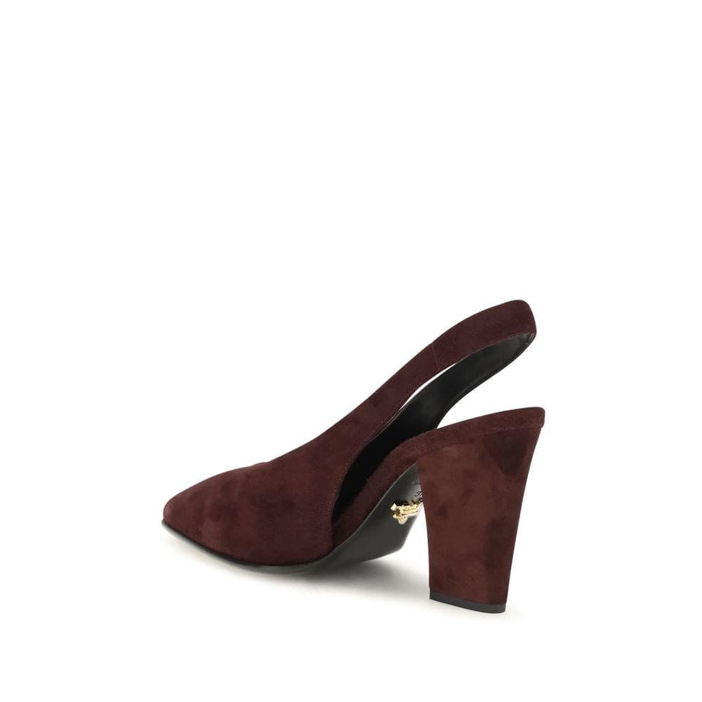 Prada Bordeaux Calf Leather Bos Taurus High Heel Pumps - 3