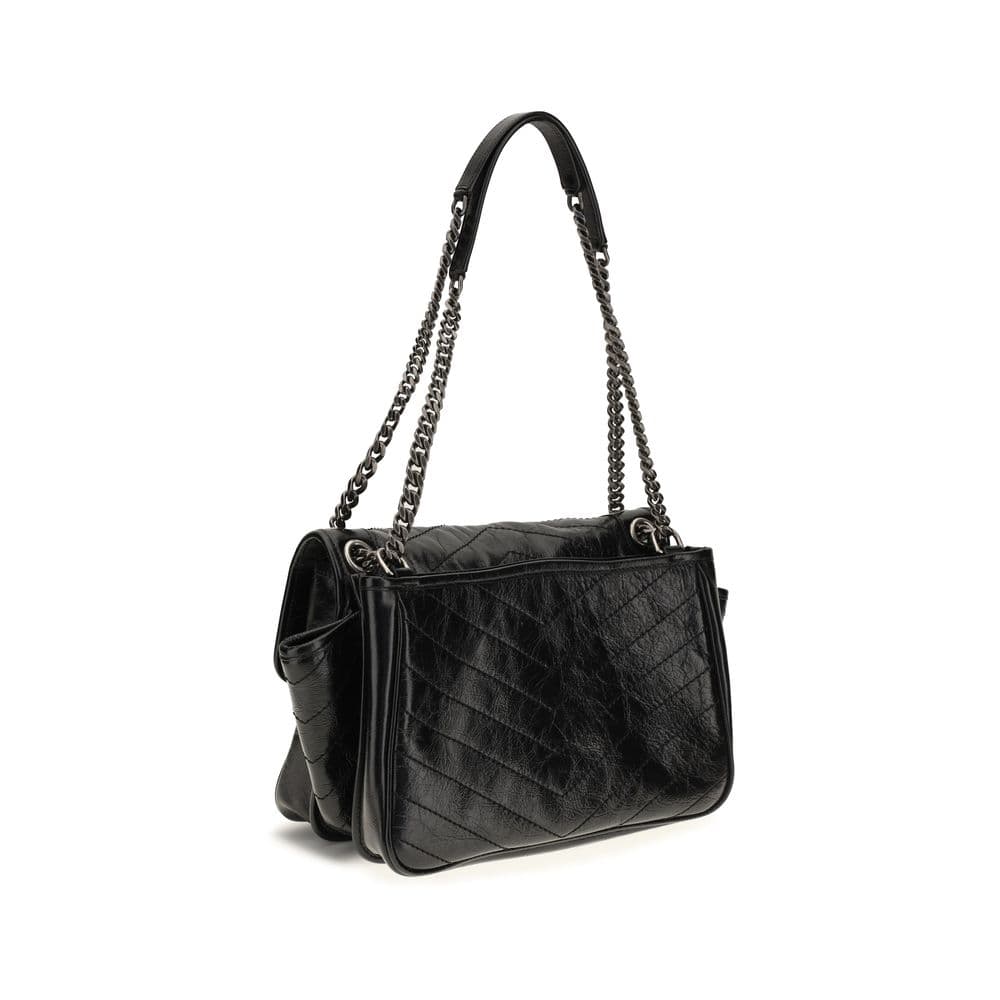 Saint Laurent Black Calf Leather Bos Taurus Shoulder Bag - 3
