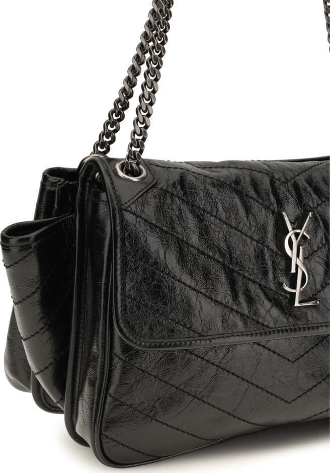 Saint Laurent Black Calf Leather Bos Taurus Shoulder Bag - 4