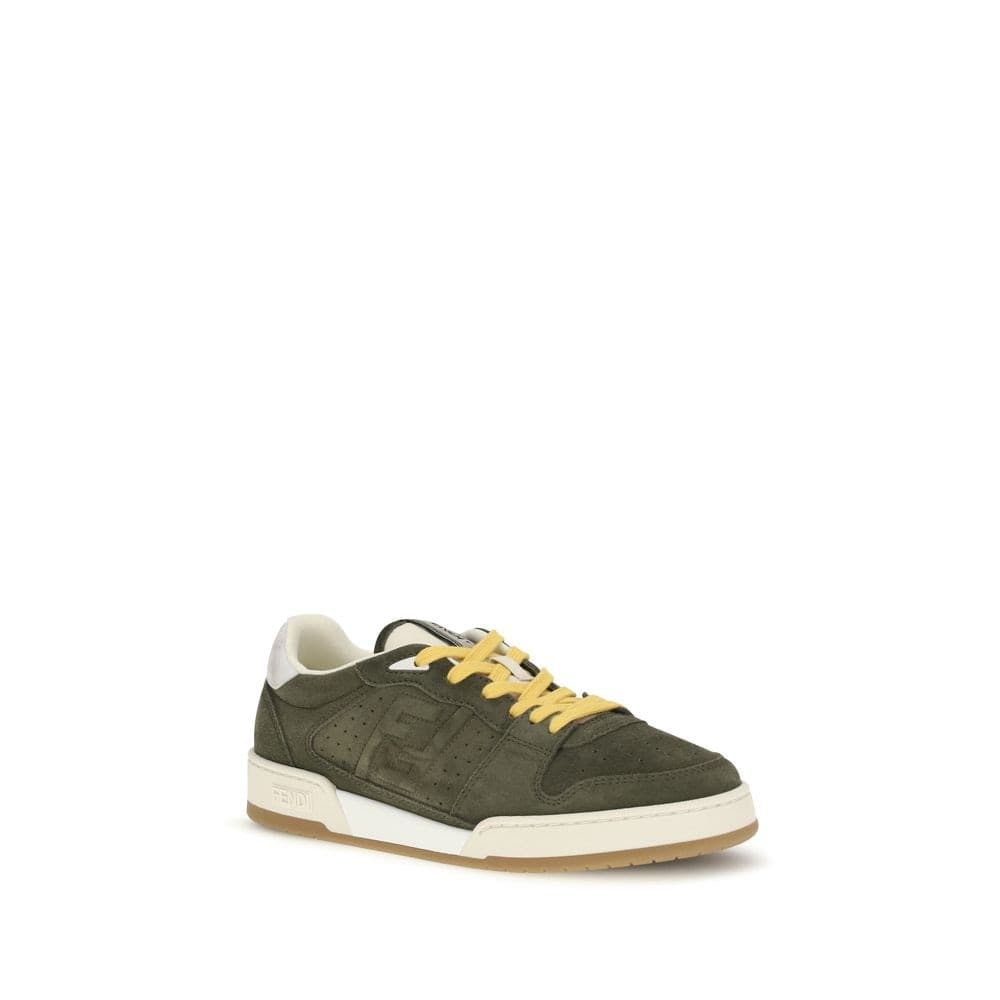 Fendi Bicolor Suede Leather Low Top Sneakers - 2