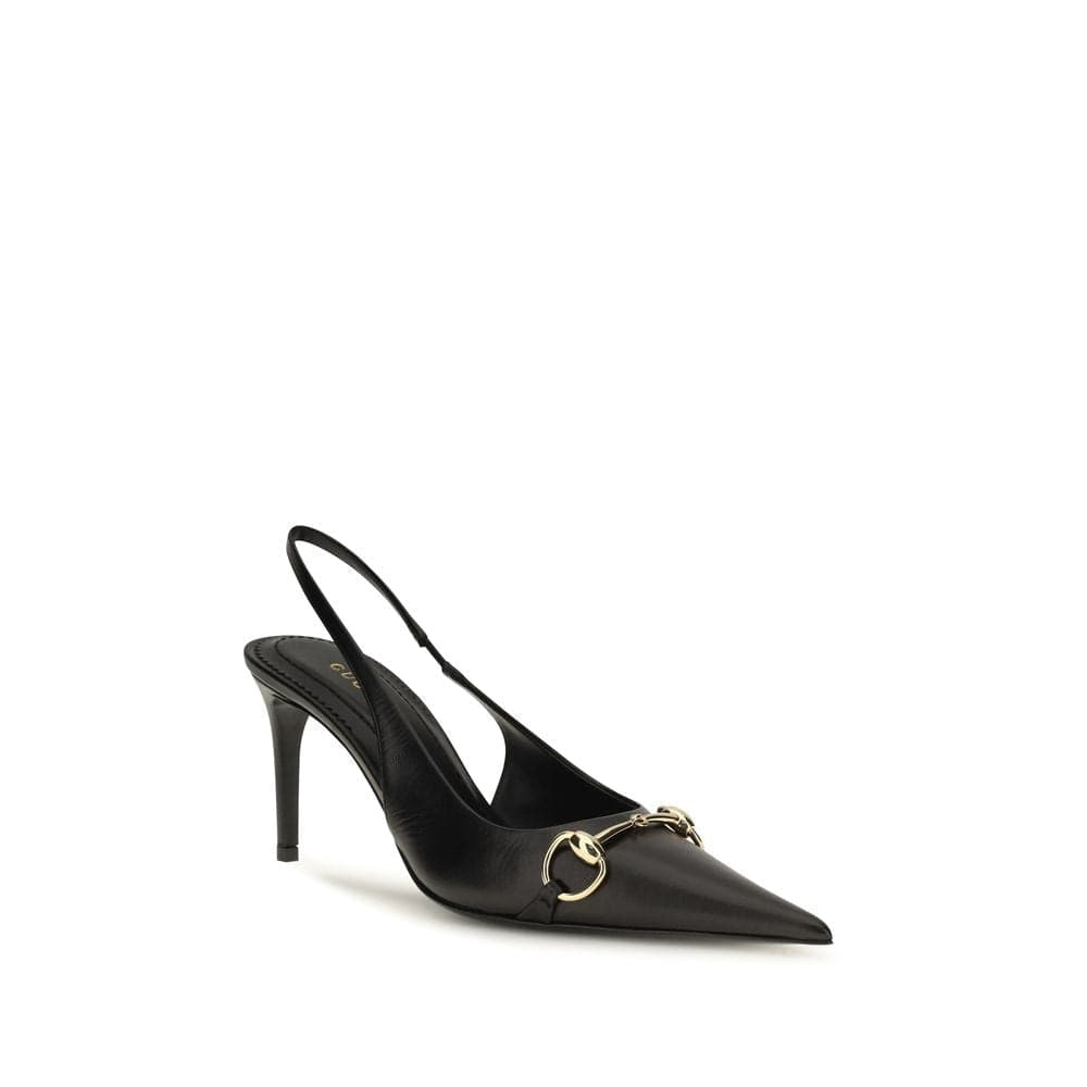 Gucci Black Goatskin High Heel Pumps - 2
