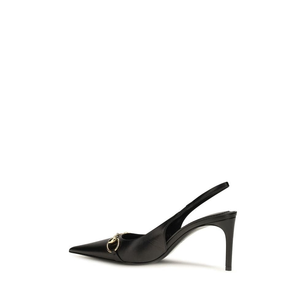 Gucci Black Goatskin High Heel Pumps - 3