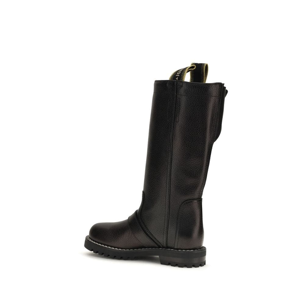 Fendi Black Calf Leather Bos Taurus Lace-Up Boots - 3