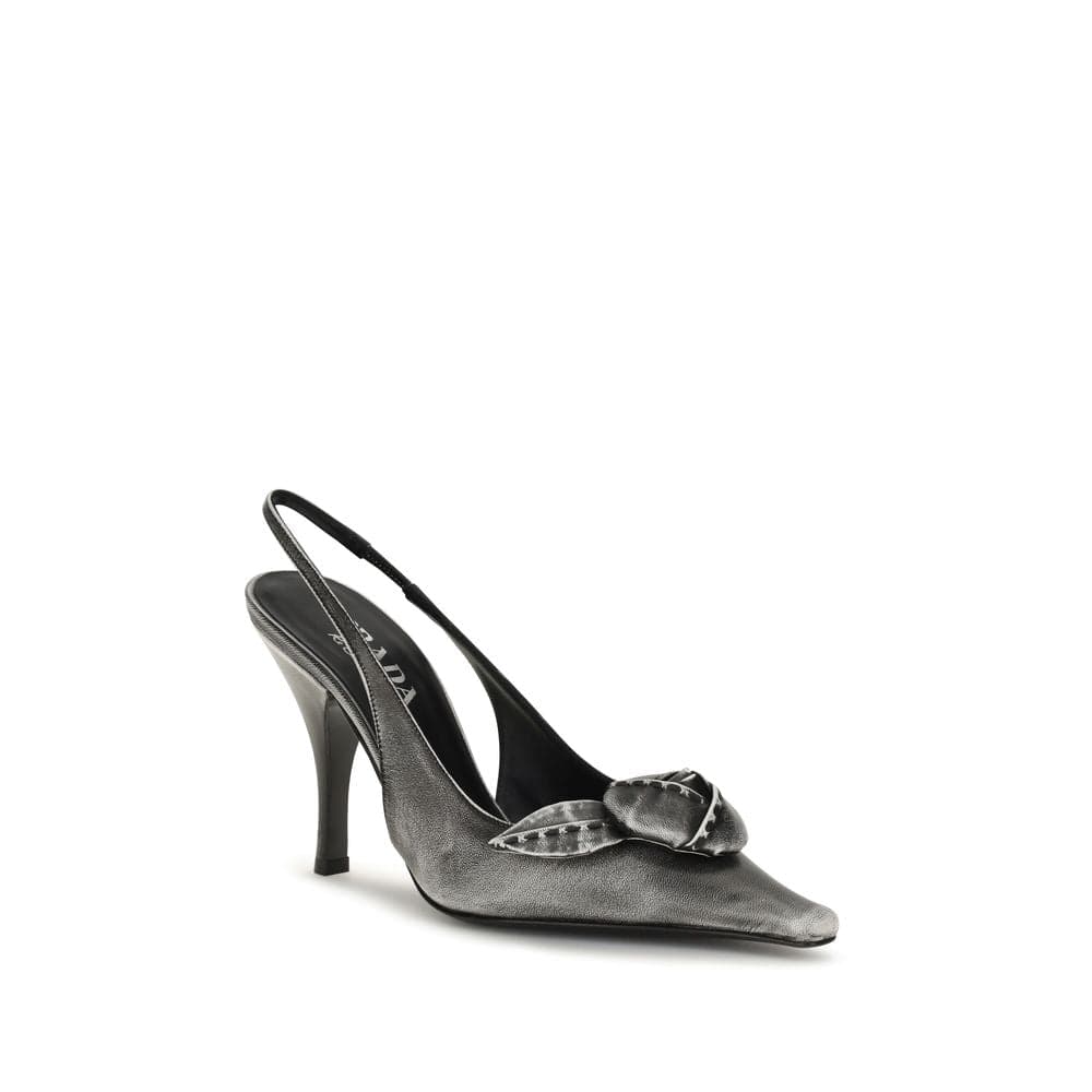 Prada Gray Goatskin High Heel Pumps - 2
