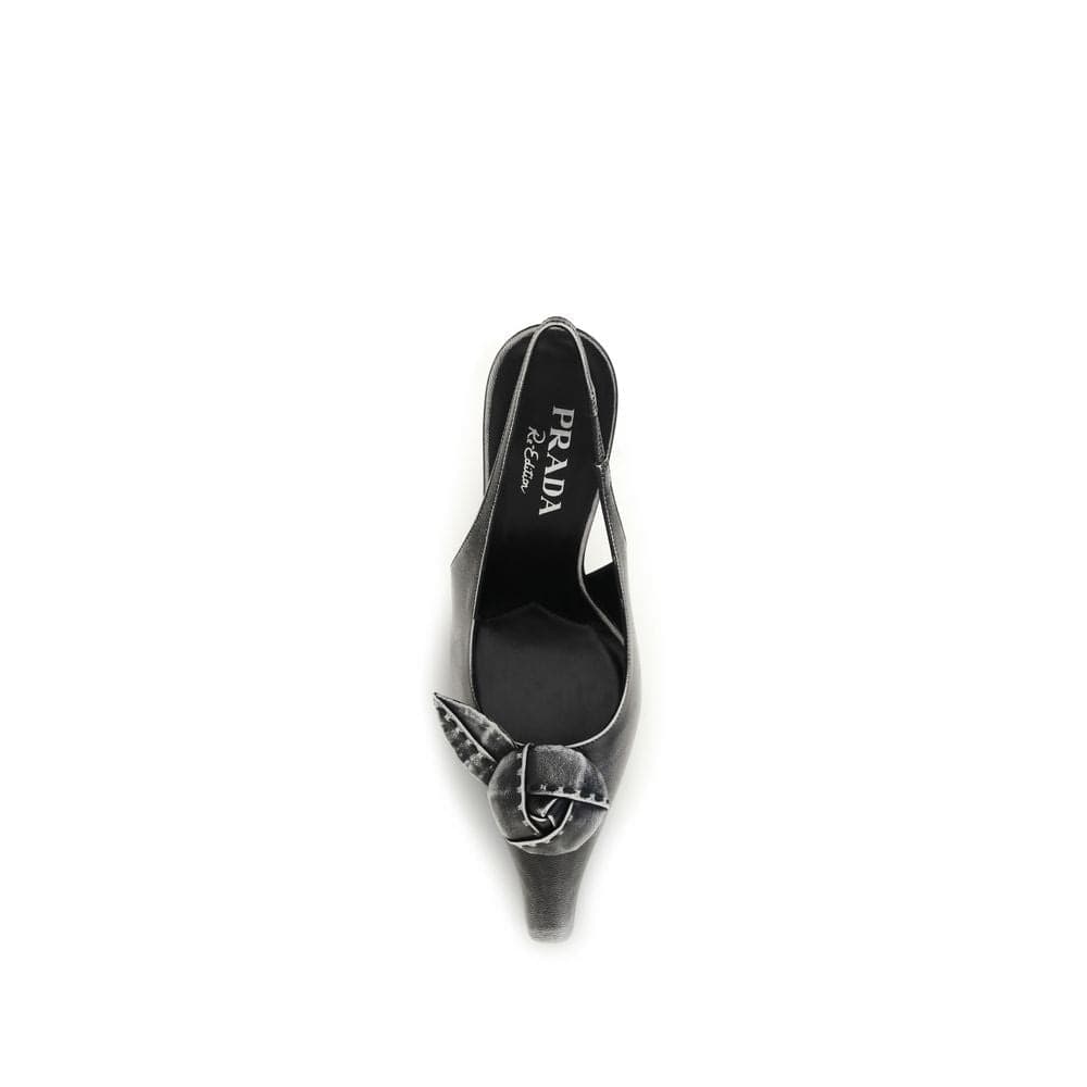 Prada Gray Goatskin High Heel Pumps - 4