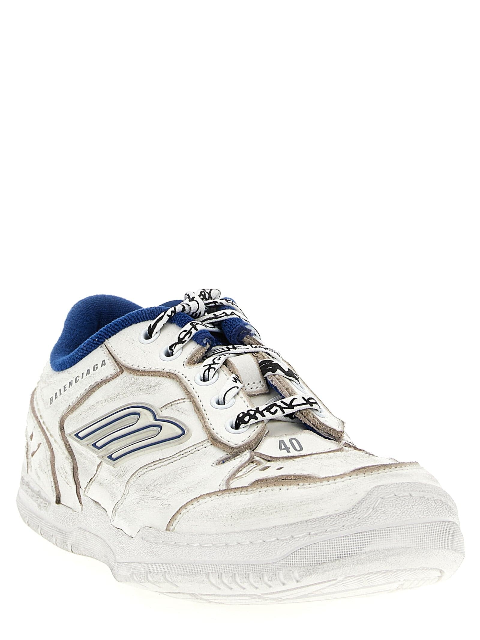 Balenciaga White Calfskin Athletic Sneakers - 2