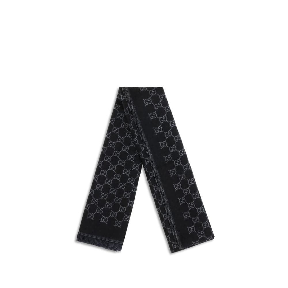 Gucci Black Wool Oves Aries Foulard - 2