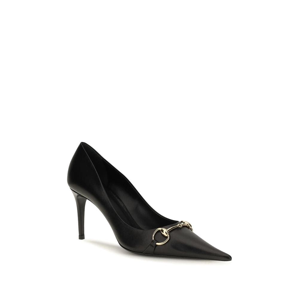 Gucci Black Goatskin High Heel Pumps - 2