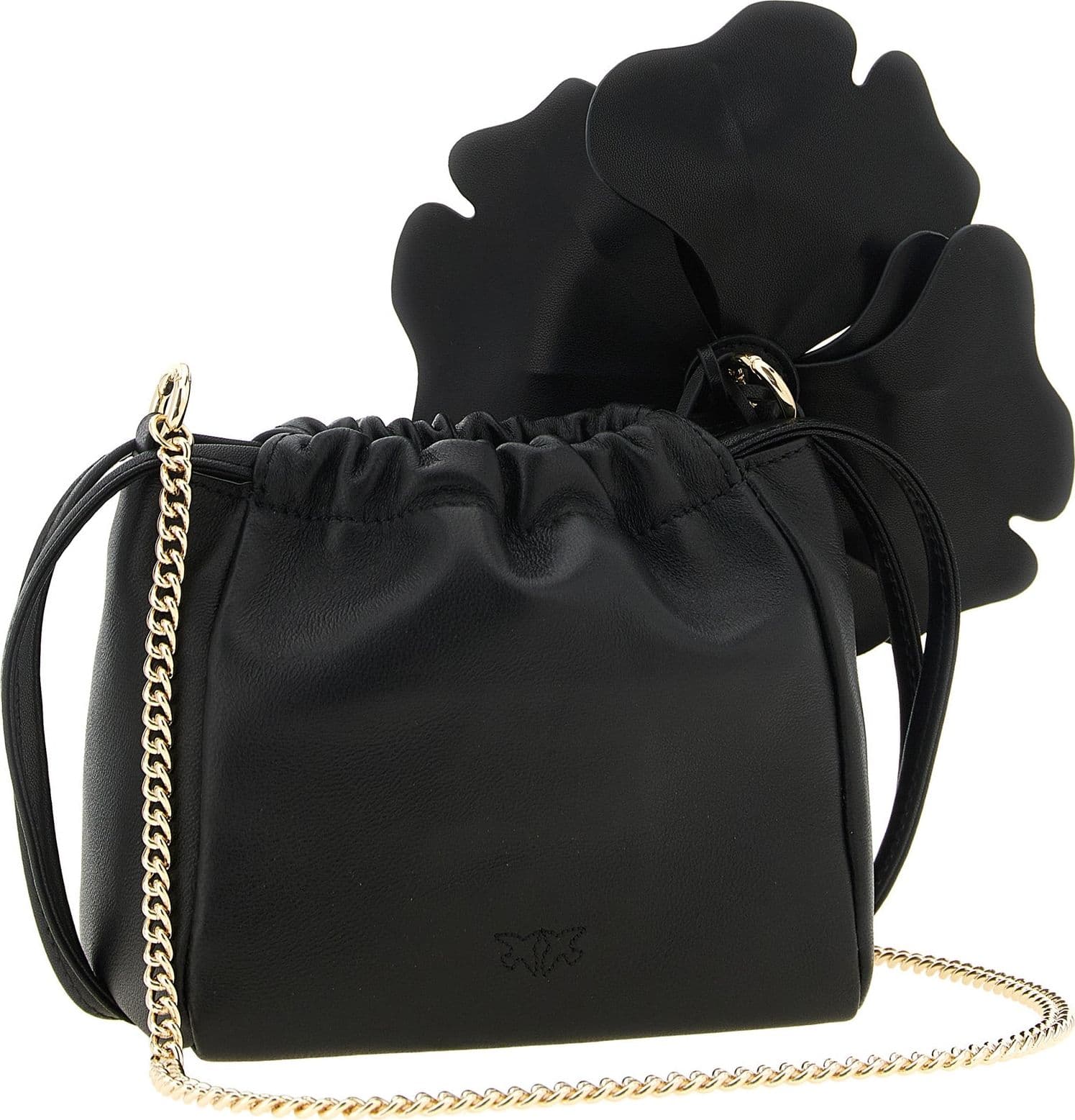 PINKO Black Lambskin Clutch Bag - 2