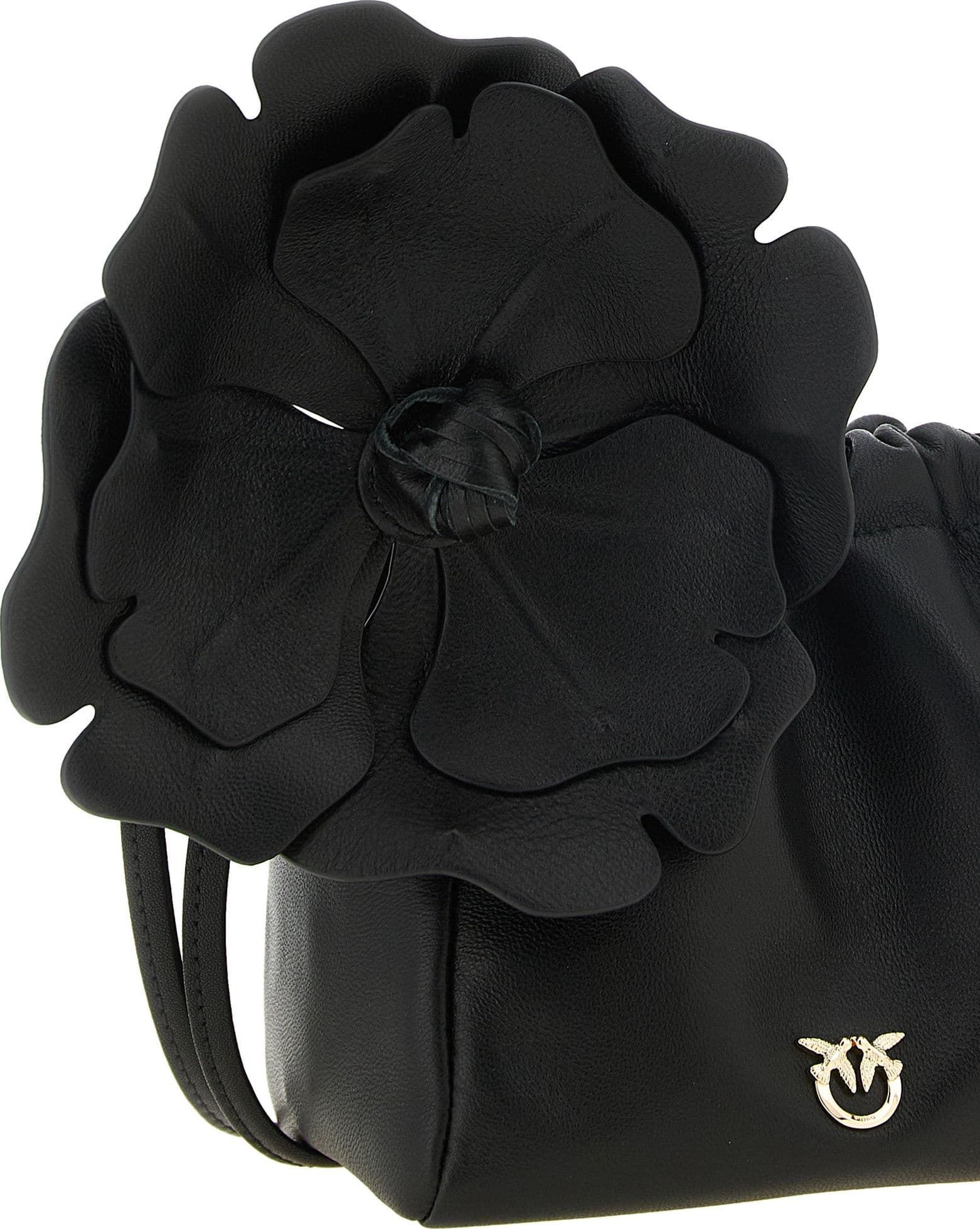 PINKO Black Lambskin Clutch Bag - 3
