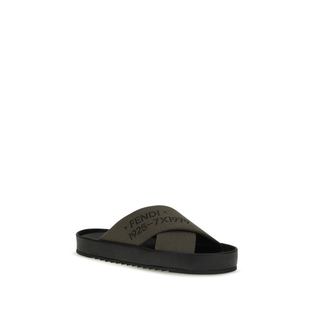 Fendi Bicolor Polyester Flat Sandals - 2