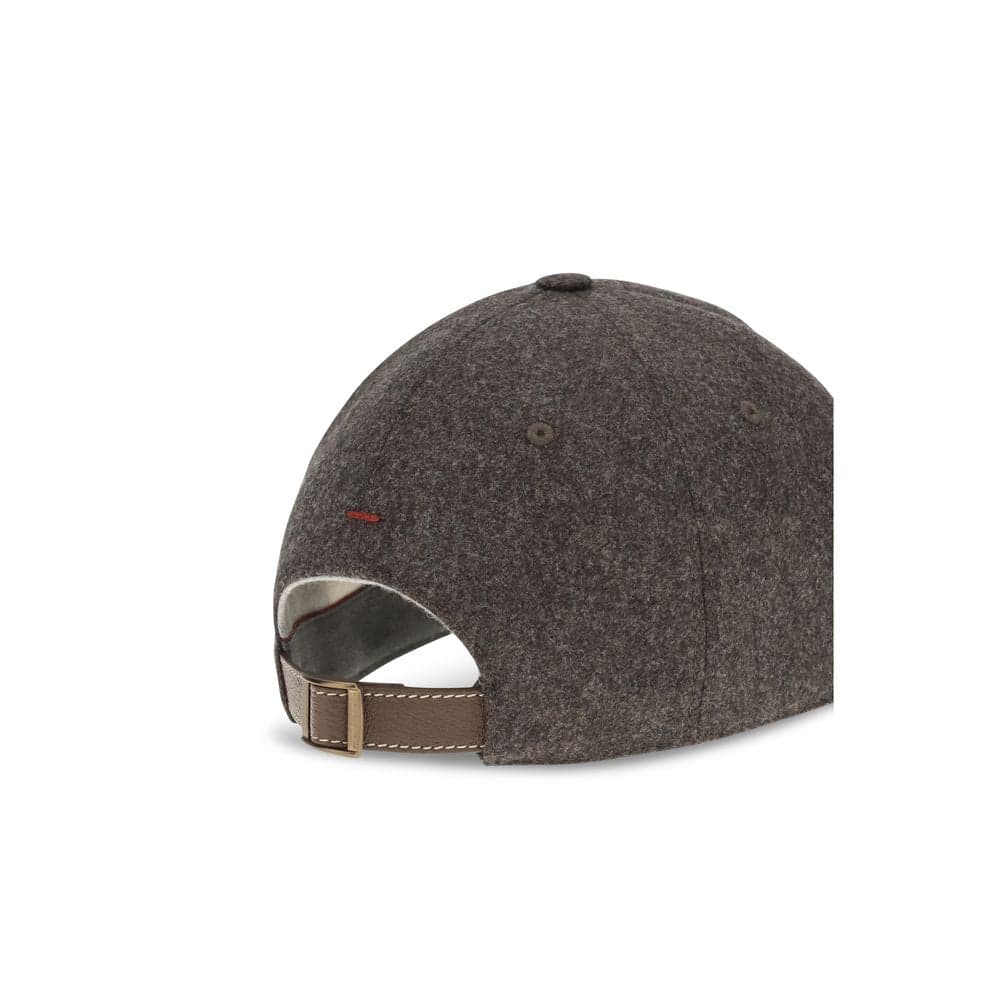 Brunello Cucinelli Brown Wool Oves Aries Cap (Baseball Hat) - 3