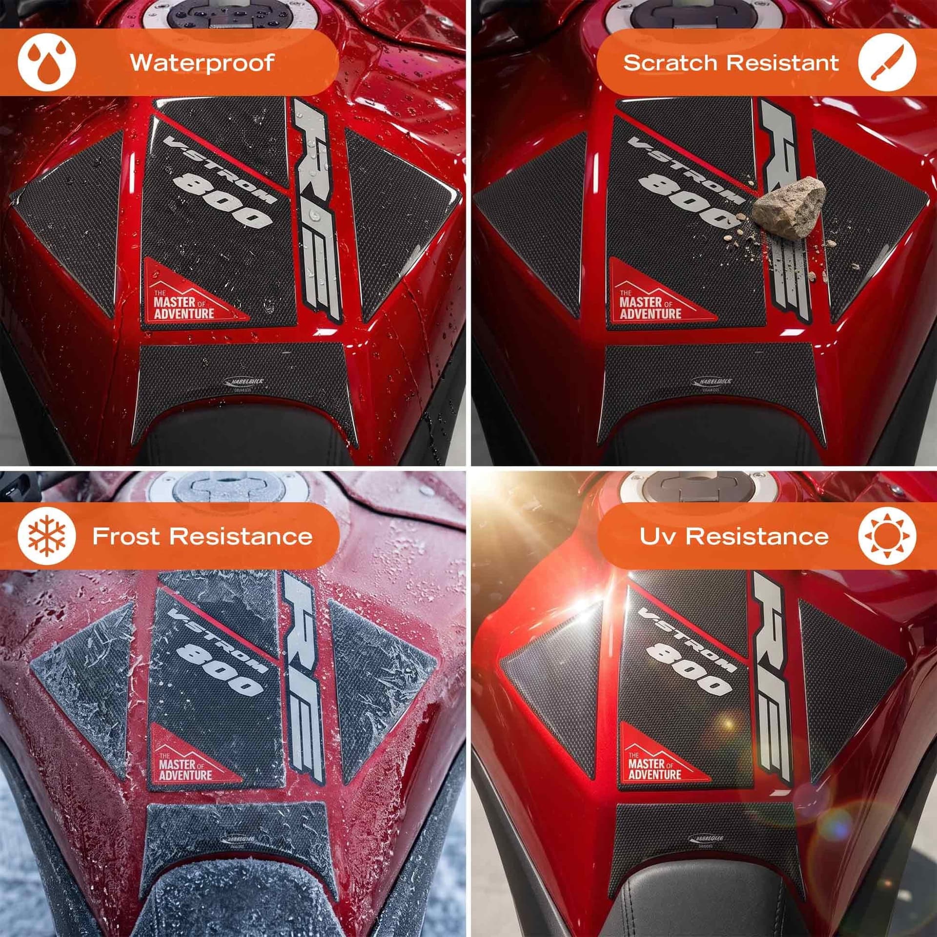 Paraserbatoio Adesivo moto compatibile con Suzuki V-Strom 800 RE 2025-2026 - 8