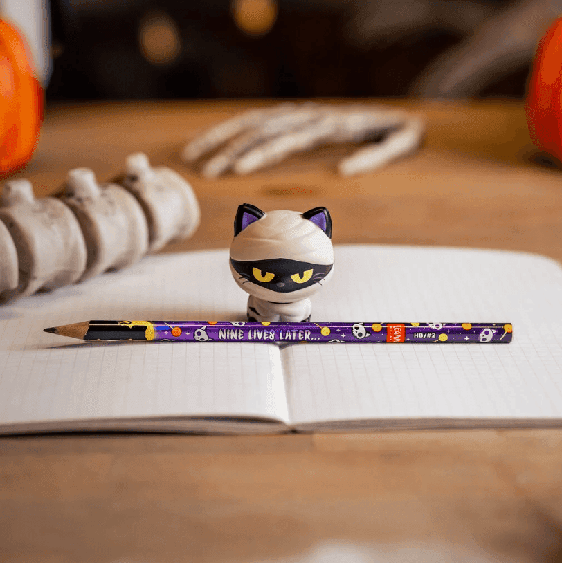 Legami - Matita con Antistress Halloween Mummy Cat "Nine Lives Later" - Squeezies - 4