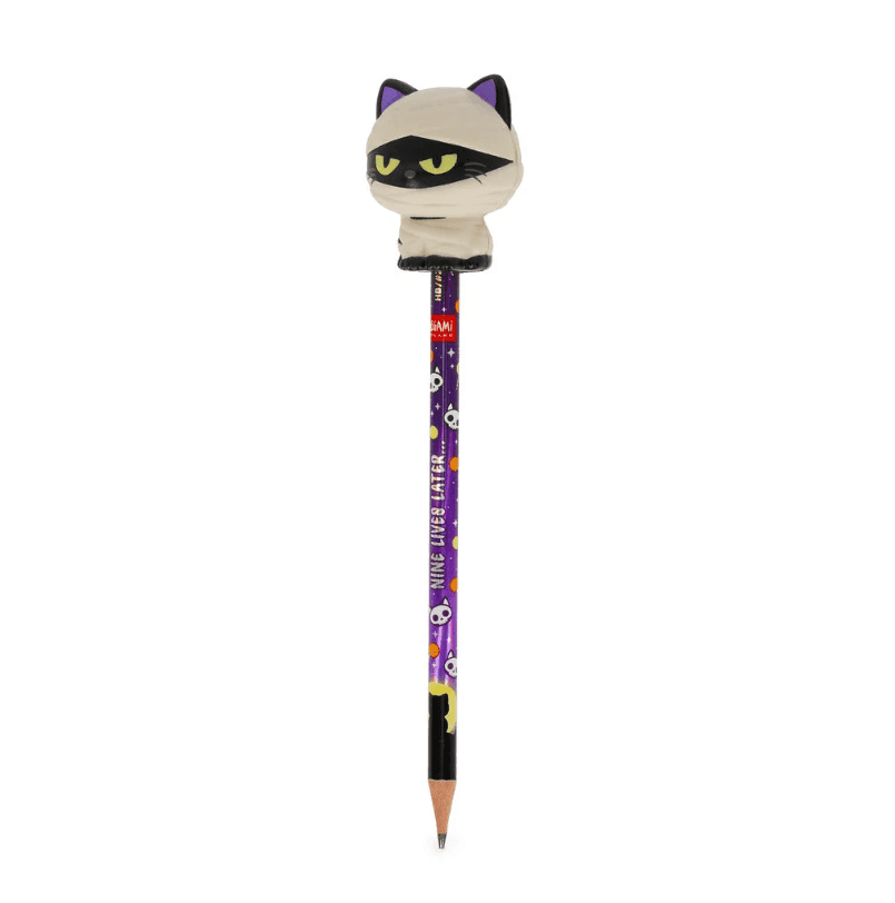 Legami - Matita con Antistress Halloween Mummy Cat "Nine Lives Later" - Squeezies - 5