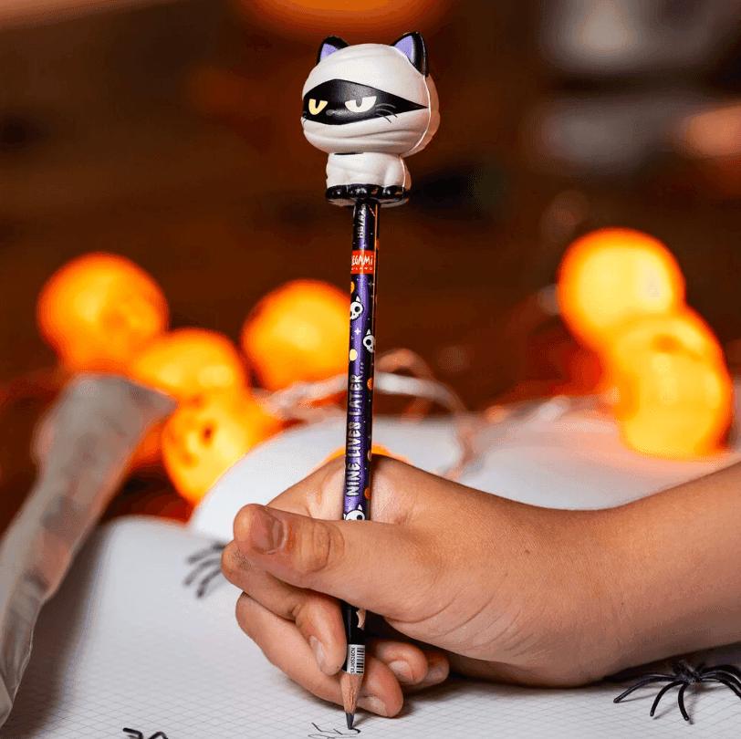 Legami - Matita con Antistress Halloween Mummy Cat "Nine Lives Later" - Squeezies - 6
