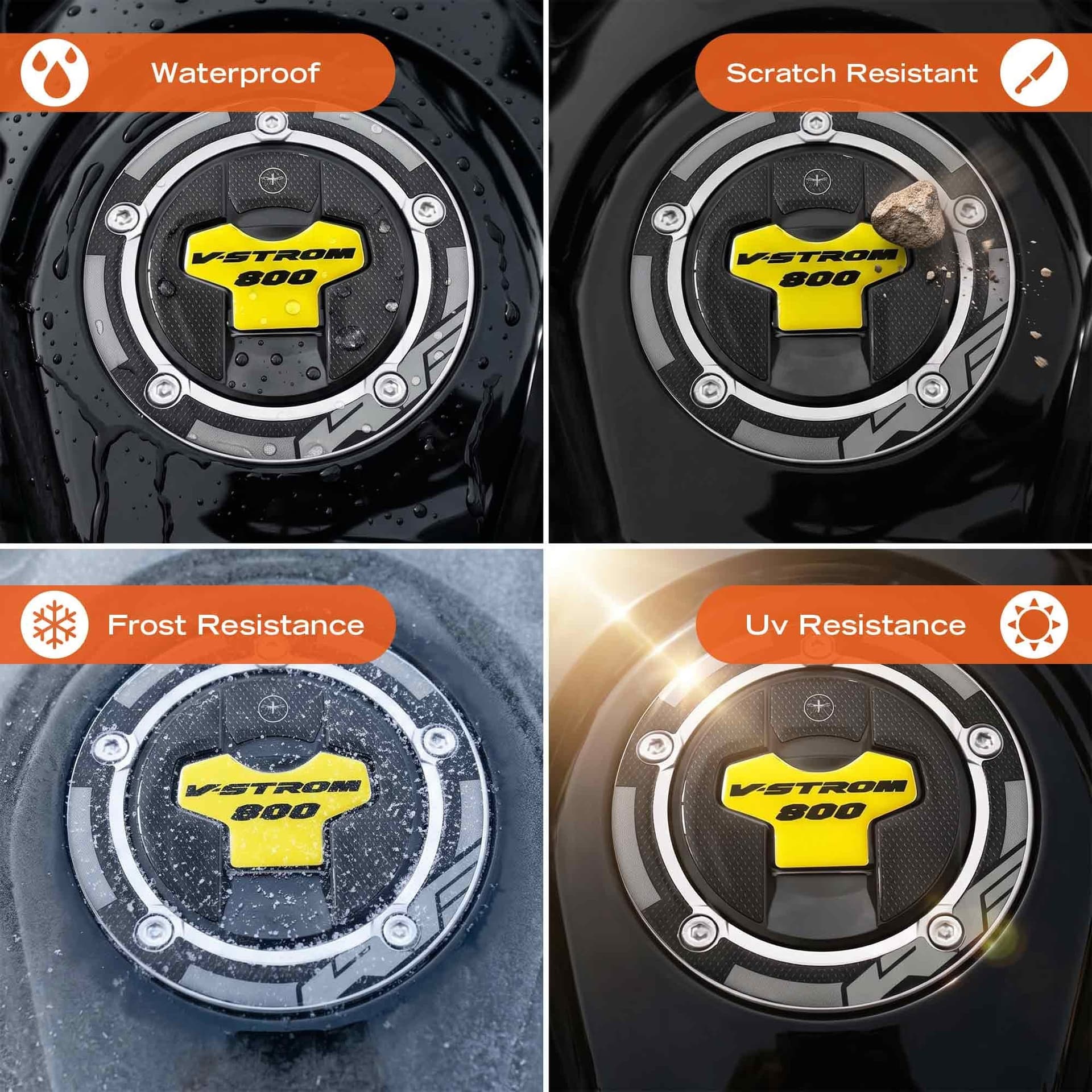 Adesivo Tappo serbatoio moto compatibile con Suzuki V-Strom 800 RE 2025-26 - 3
