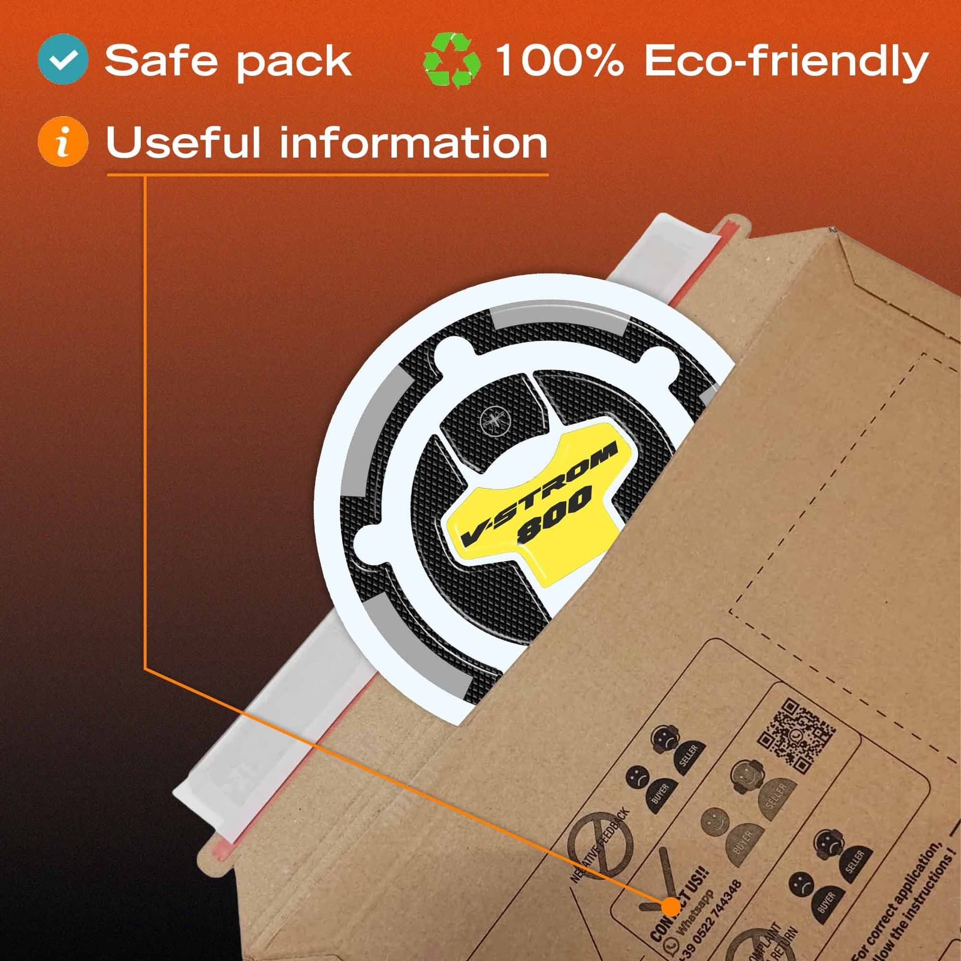 Adesivo Tappo serbatoio moto compatibile con Suzuki V-Strom 800 RE 2025-26 - 5