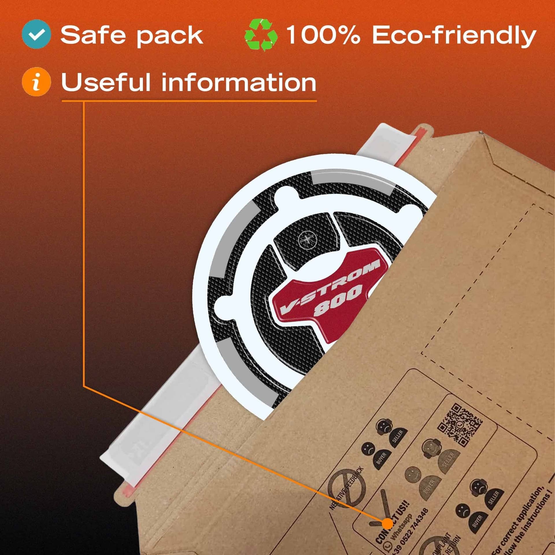 Adesivo Tappo serbatoio moto compatibile con Suzuki V-Strom 800 RE 2025-26 - 10
