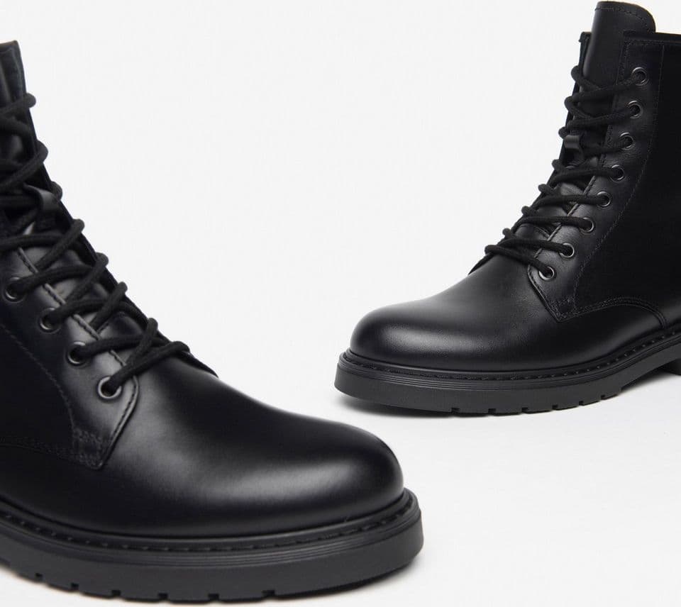 NeroGiardini anfibi donna Combat Boots in pelle colore nero - 3