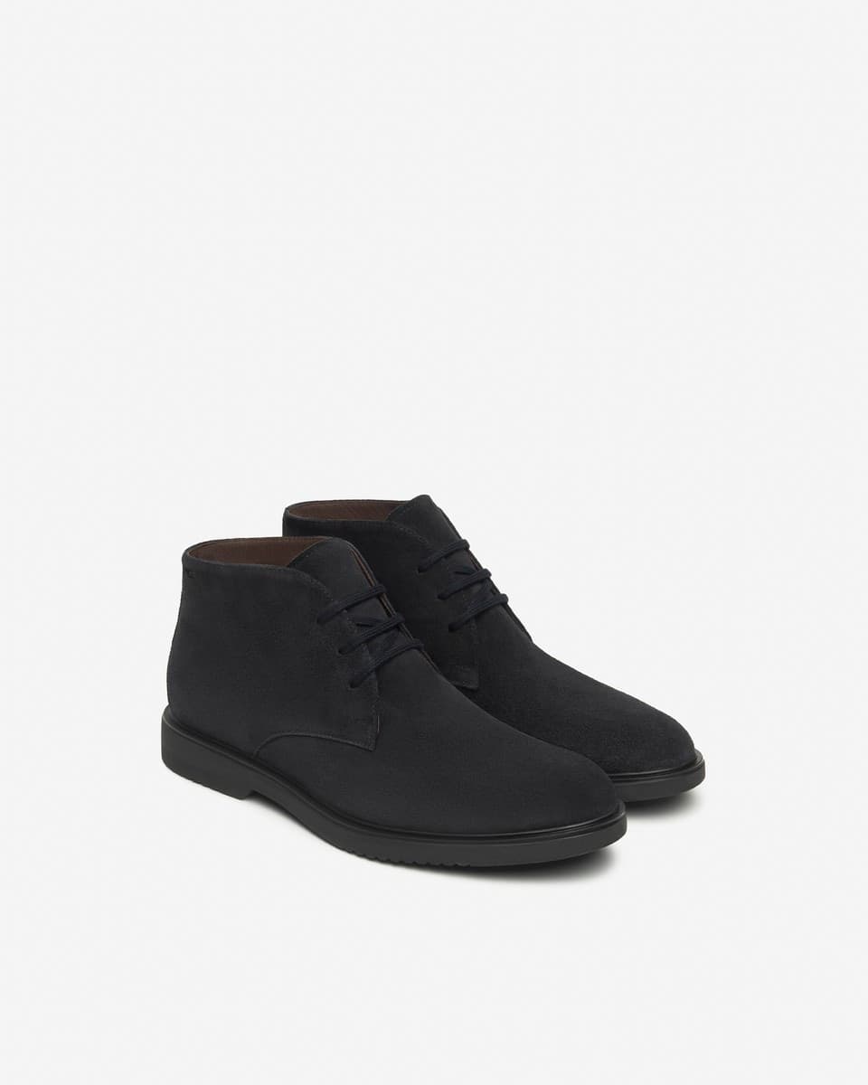 Nero Giardini polacchini desert boots da uomo scamosciato blu - 2