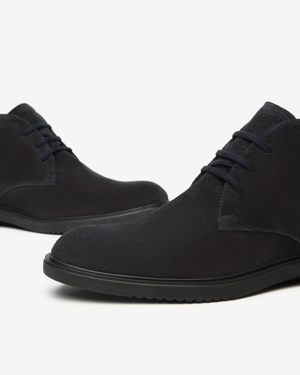 Nero Giardini polacchini desert boots da uomo scamosciato blu - 3