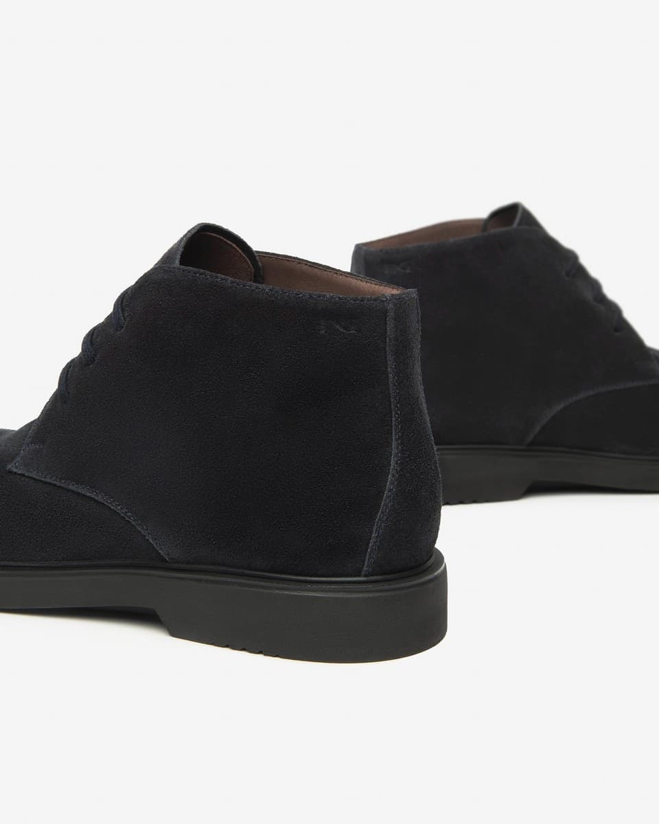 Nero Giardini polacchini desert boots da uomo scamosciato blu - 4
