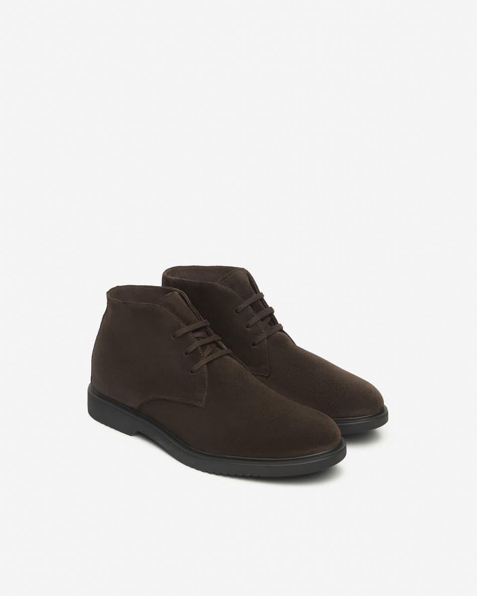 Nero Giardini polacchini desert boots da uomo scamosciato colore testa di moro - 2