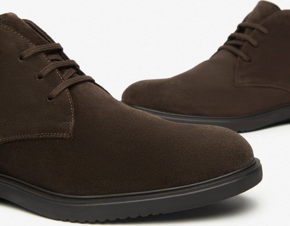 Nero Giardini polacchini desert boots da uomo scamosciato colore testa di moro - 3