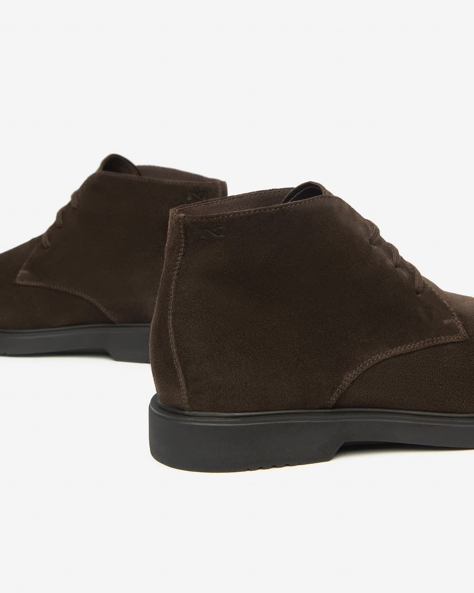 Nero Giardini polacchini desert boots da uomo scamosciato colore testa di moro - 4