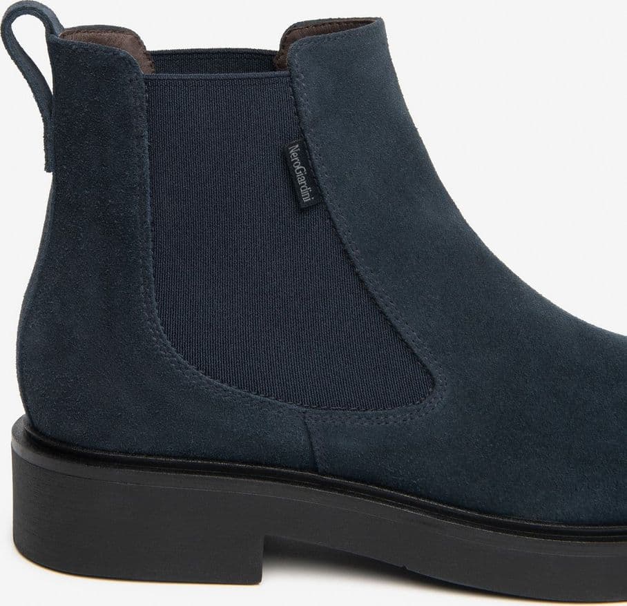 Nero Giardini stivaletti donna chelsea in camoscio colore blu - 3