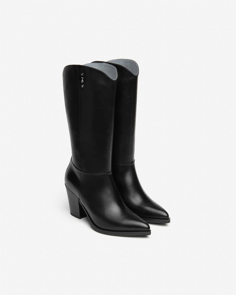 Nero Giardini stivali da donna western in pelle colore nero - 2