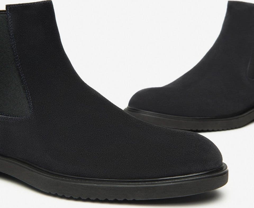 Nero Giardini stivaletti chelsea boots da uomo in camoscio blu - 3