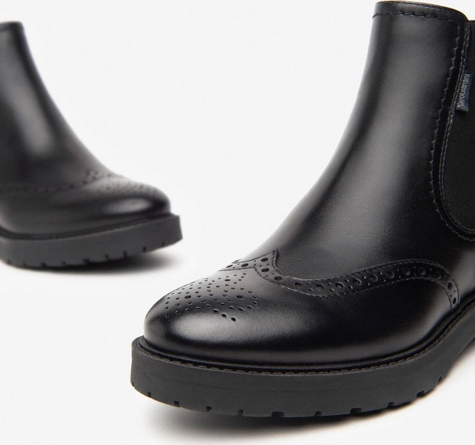NeroGiardini stivali Chelsea da donna in pelle color nero. - 3