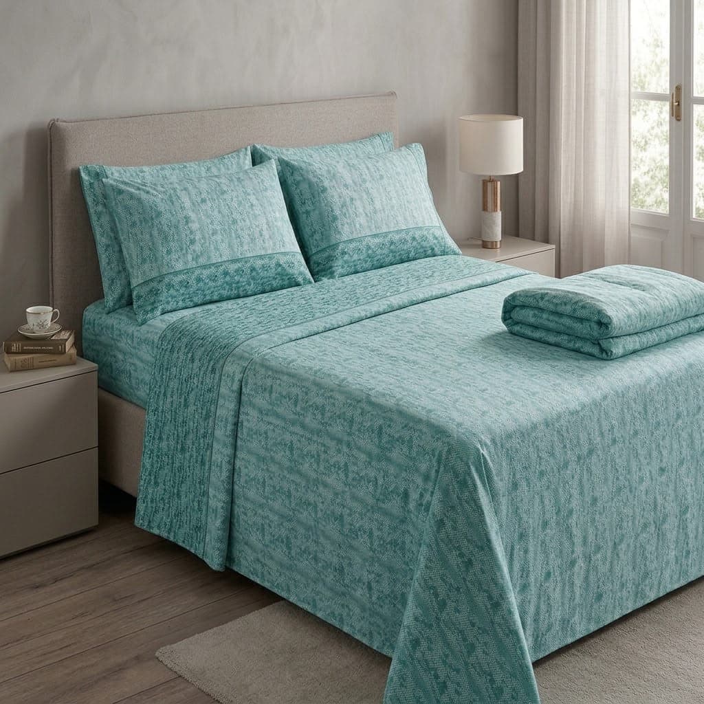 Completo Lenzuola Matrimoniale Angel's Elly 100% Cotone - 1