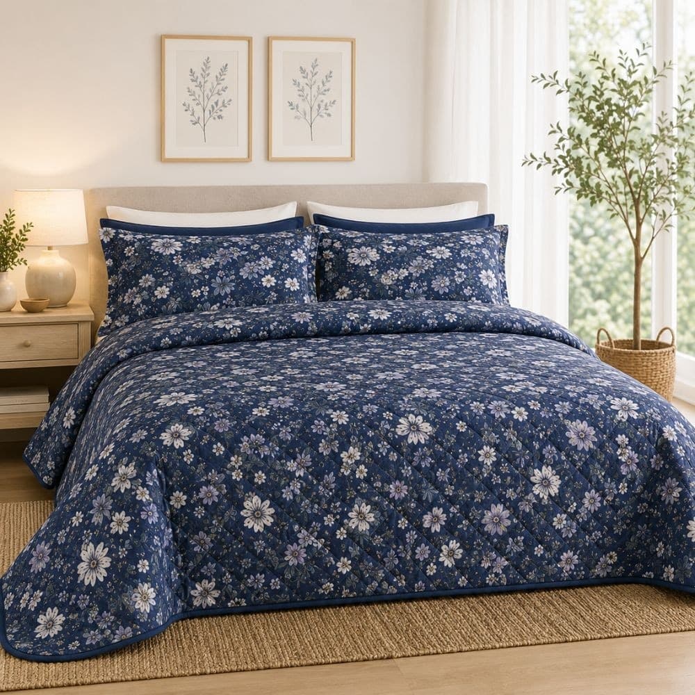 Quilt Matrimoniale Calipso 100 g in Percalle di Cotone 200 TC Double Face - 11