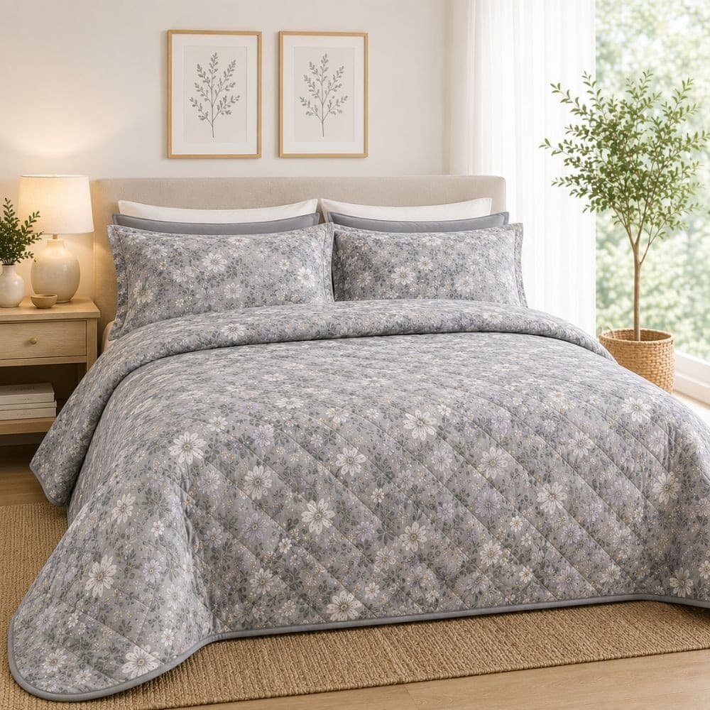Quilt Matrimoniale Calipso 100 g in Percalle di Cotone 200 TC Double Face - 13