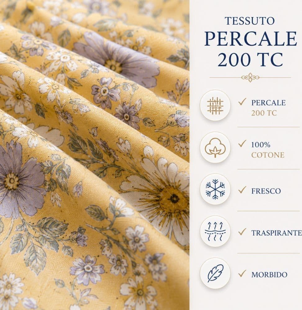 Quilt Matrimoniale Calipso 100 g in Percalle di Cotone 200 TC Double Face - 6