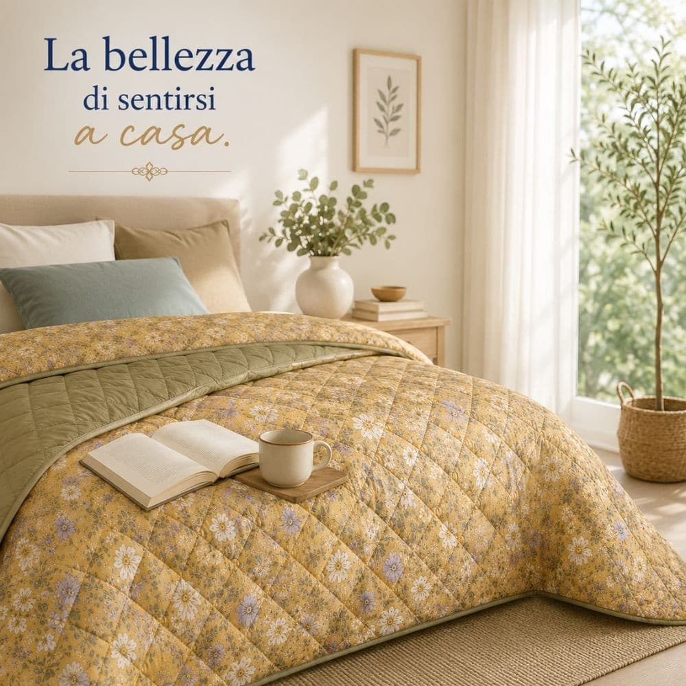 Quilt Matrimoniale Calipso 100 g in Percalle di Cotone 200 TC Double Face - 8