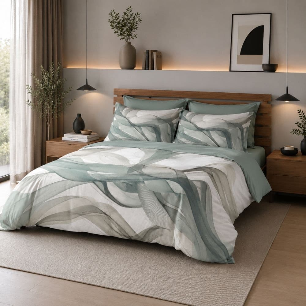 Lenzuola Matrimoniali in cotone fantasia moderna Ellisse Botticelli Home - 2