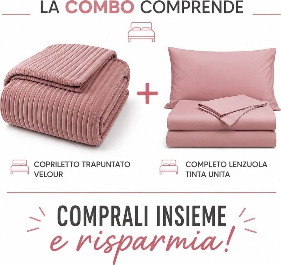 Combo Letto Coordinato Velour - 2