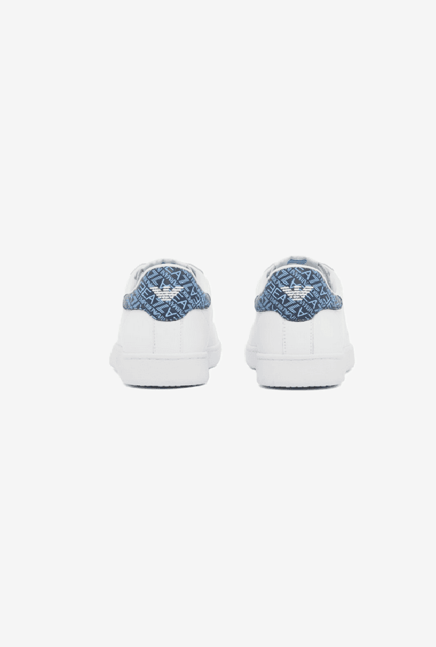 EA7 scarpe unisex bianco-blu - 4