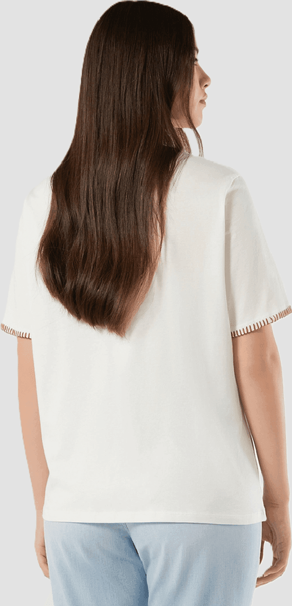 PERSONA t-shirt con taschino donna bianco - 3